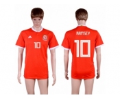 Wales #10 Ramsey Red Home Soccer Club Jersey