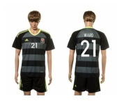 Wales #21 Ward Black Away Soccer Club Jersey