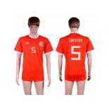 Wales #5 Chester Red Home Soccer Club Jersey