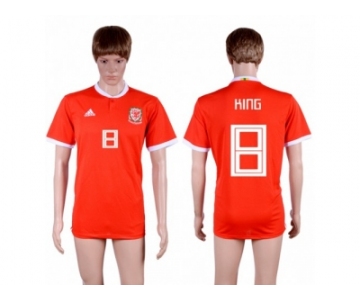 Wales #8 King Red Home Soccer Club Jersey