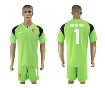 Sevilla #1 Sergio Rico Green Goalkeeper Soccer Club Jersey