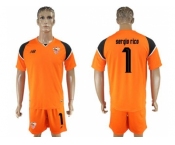 Sevilla #1 Sergio Rico Orange Goalkeeper Soccer Club Jersey