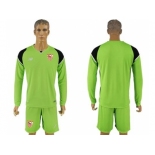 Sevilla Blank Green Goalkeeper Long Sleeves Soccer Club Jersey