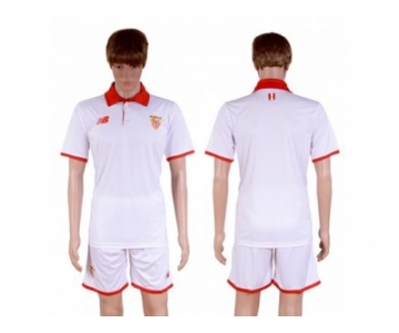 Sevilla Blank Home Soccer Club Jersey1