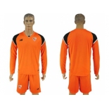 Sevilla Blank Orange Goalkeeper Long Sleeves Soccer Club Jersey