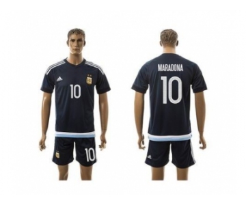 Argentina #10 Maradona Away Soccer Country Jersey