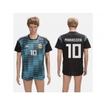 Argentina #10 Maradona Black Training Soccer Country Jersey