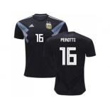 Argentina #16 Perotti Away Soccer Country Jersey