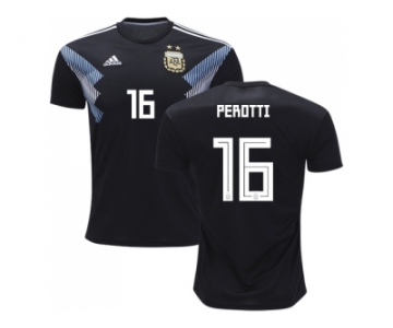 Argentina #16 Perotti Away Soccer Country Jersey