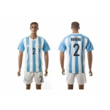 Argentina #2 Maydana Home Soccer Country Jersey1