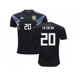 Argentina #20 Lo Celso Away Soccer Country Jersey