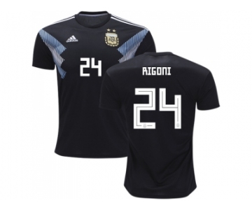 Argentina #24 Rigoni Away Soccer Country Jersey