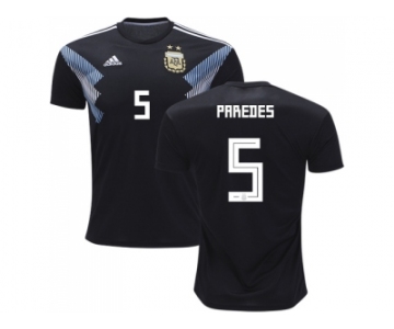 Argentina #5 Paredes Away Soccer Country Jersey