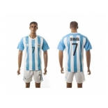 Argentina #7 Di Maria Home Soccer Country Jersey2