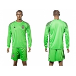 Argentina Blank Green Goalkeeper Long Sleeves Soccer Country Jersey