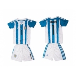 Argentina #1 Romero Home Kid Soccer Country Jersey1