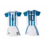 Argentina #10 Maradona Home Kid Soccer Country Jersey1