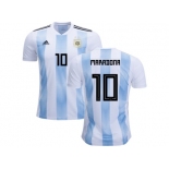 Argentina #10 Maradona Home Kid Soccer Country Jerseys