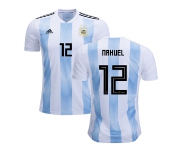 Argentina #12 Nahuel Home Kid Soccer Country Jersey