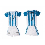 Argentina #17 Otamendi Home Kid Soccer Country Jersey1