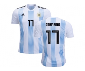 Argentina #17 Otamendi Home Kid Soccer Country Jerseys