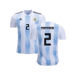 Argentina #2 Mammana Home Kid Soccer Country Jersey