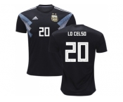 Argentina #20 Lo Celso Away Kid Soccer Country Jersey