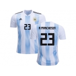 Argentina #23 A.Marchesin Home Kid Soccer Country Jersey