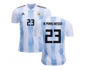 Argentina #23 A.Marchesin Home Kid Soccer Country Jersey