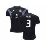 Argentina #3 Fazio Away Kid Soccer Country Jersey