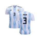 Argentina #3 Fazio Home Kid Soccer Country Jersey