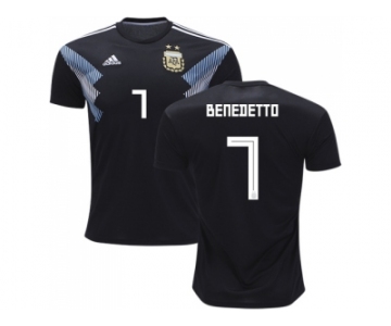 Argentina #7 Benedetto Away Kid Soccer Country Jersey