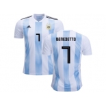 Argentina #7 Benedetto Home Kid Soccer Country Jersey