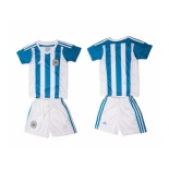 Argentina Blank Home Kid Soccer Country Jersey1