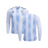 Argentina Blank Home Long Sleeves Kid Soccer Country Jerseys