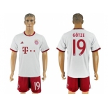 Bayern Munchen #19 Gotze White Soccer Club Jersey