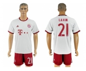 Bayern Munchen #21 Lahm White Soccer Club Jersey