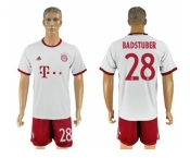 Bayern Munchen #28 Badstuber White Soccer Club Jersey