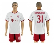 Bayern Munchen #31 Schweinsteiger White Soccer Club Jersey