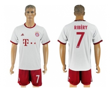 Bayern Munchen #7 Ribery White Soccer Club Jersey