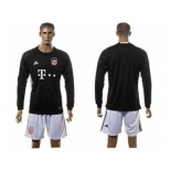 Bayern Munchen Blank Goalkeeper Black Long Sleeves Soccer Club Jersey