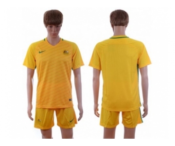 Australia Blank Home Soccer Country Jersey