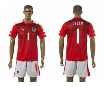 Austria #1 Ozcan Red Home Soccer Country Jersey