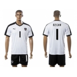 Austria #1 Ozcan White Away Soccer Country Jersey