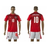 Austria #10 Junuzovic Red Home Soccer Country Jersey