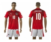 Austria #10 Junuzovic Red Home Soccer Country Jersey