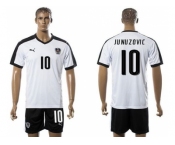 Austria #10 Junuzovic White Away Soccer Country Jersey