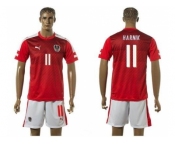 Austria #11 Harnik Red Home Soccer Country Jersey