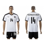 Austria #14 Baumgartlinger White Away Soccer Country Jersey