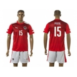 Austria #15 Prodl Red Home Soccer Country Jersey